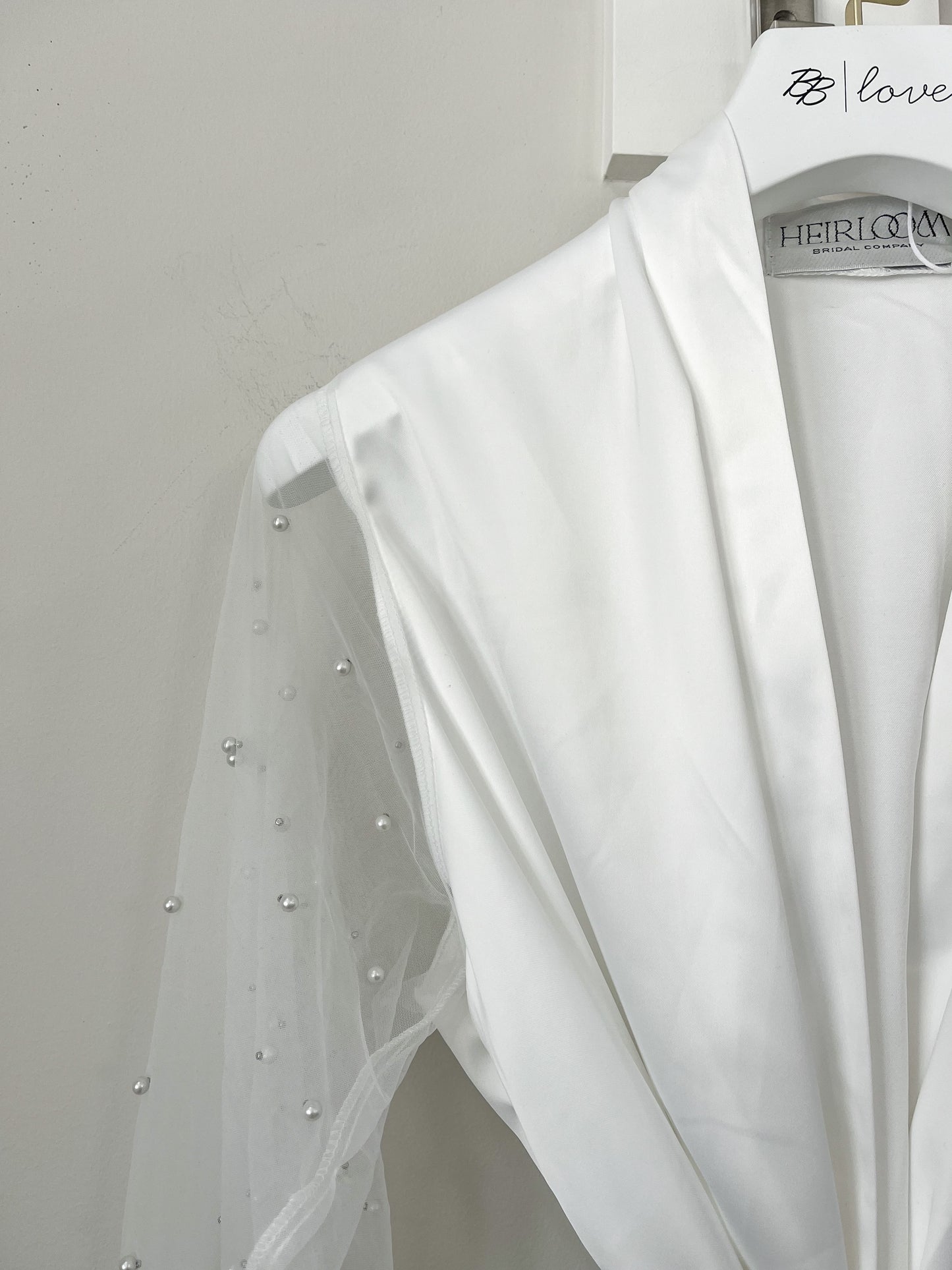 Pearl Sleeve Bridal Robe