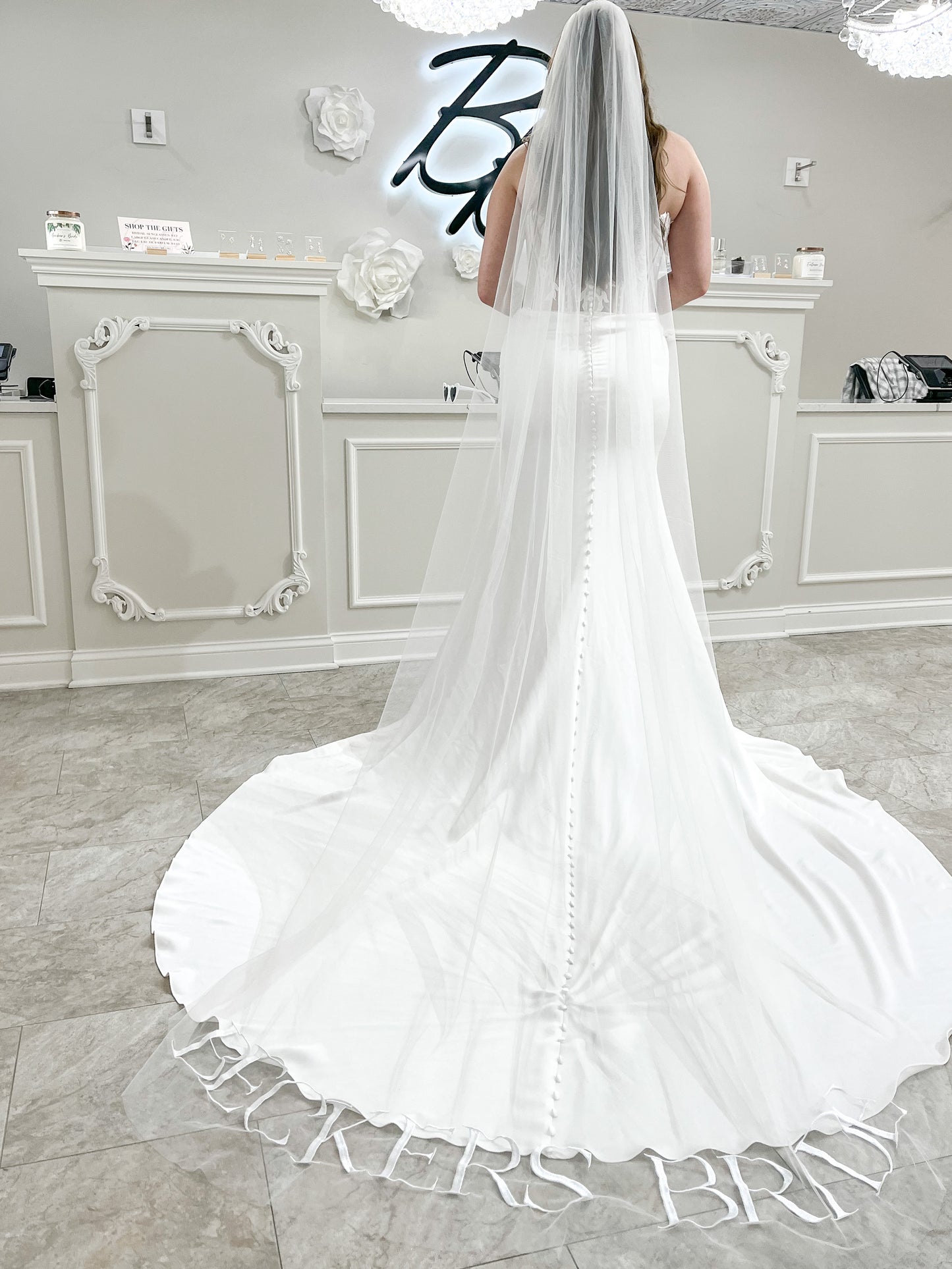 CUSTOM Embroidered Bridal Veil