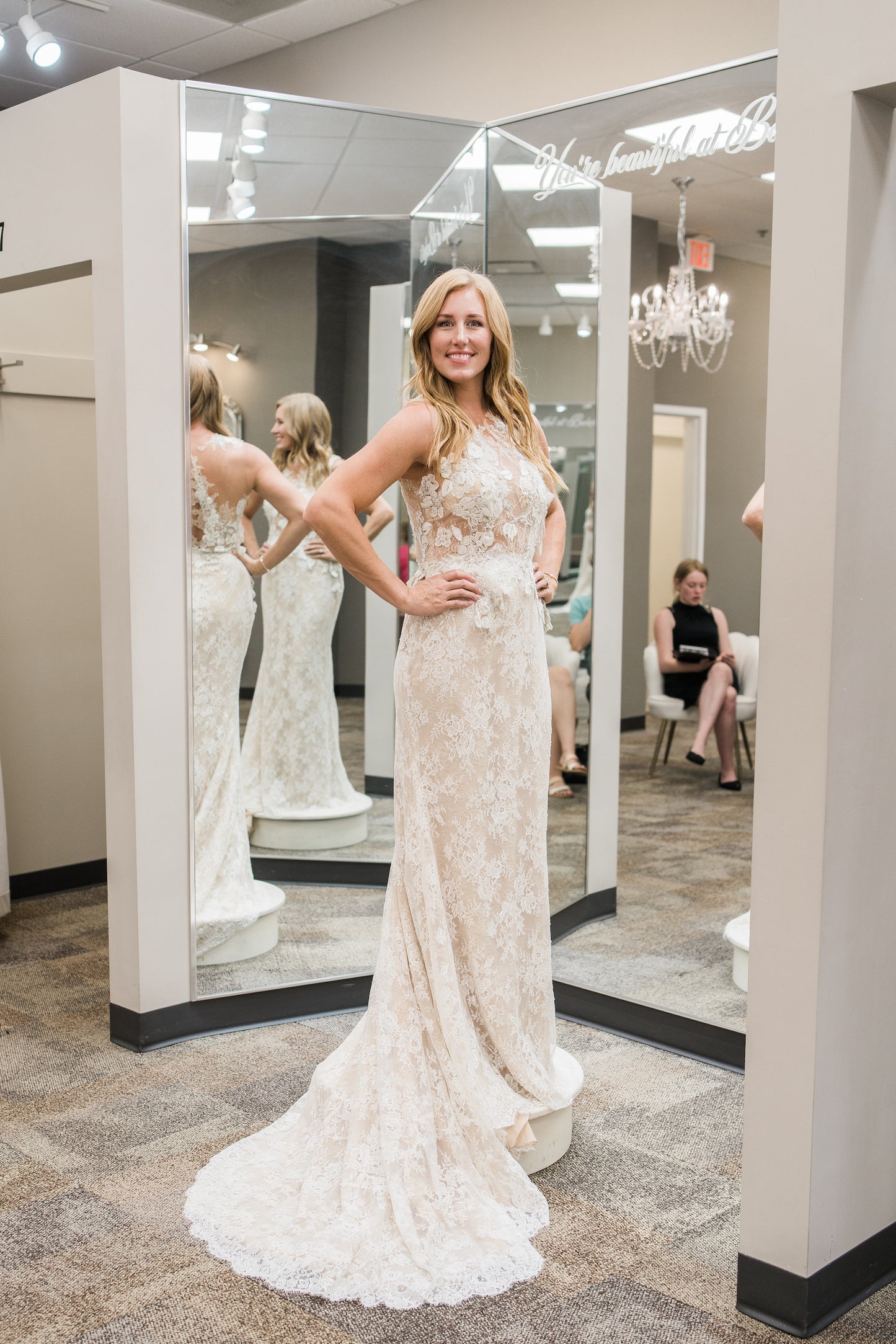 FINAL SALE: Pronovias VINTAGE Lace and Illusion Wedding Dress