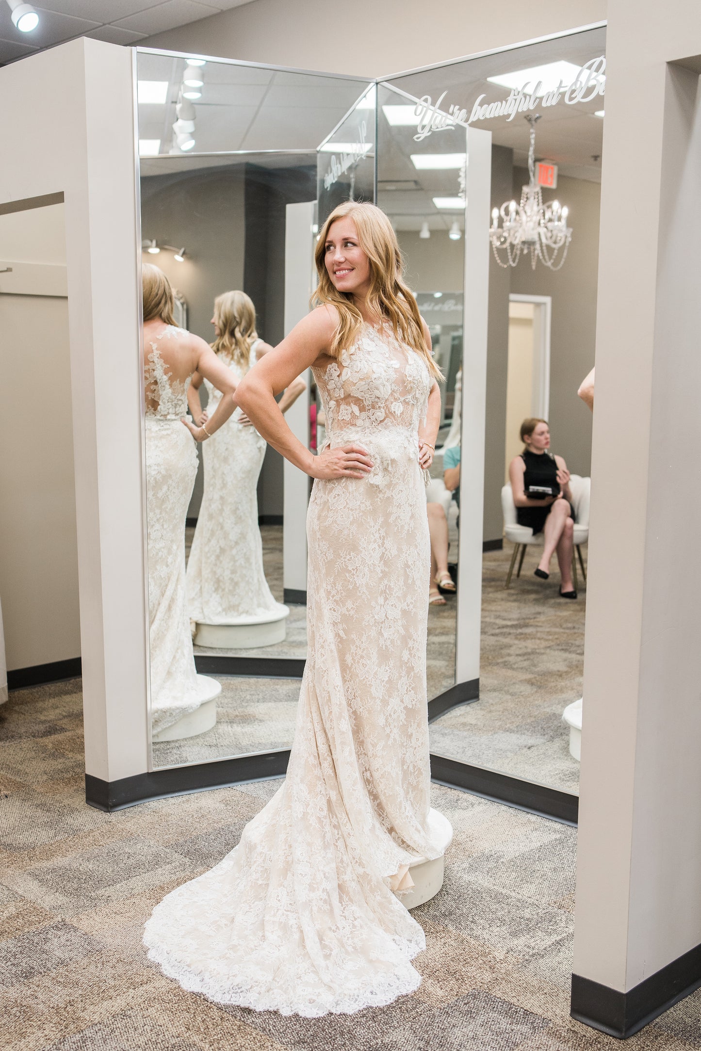 FINAL SALE: Pronovias VINTAGE Lace and Illusion Wedding Dress
