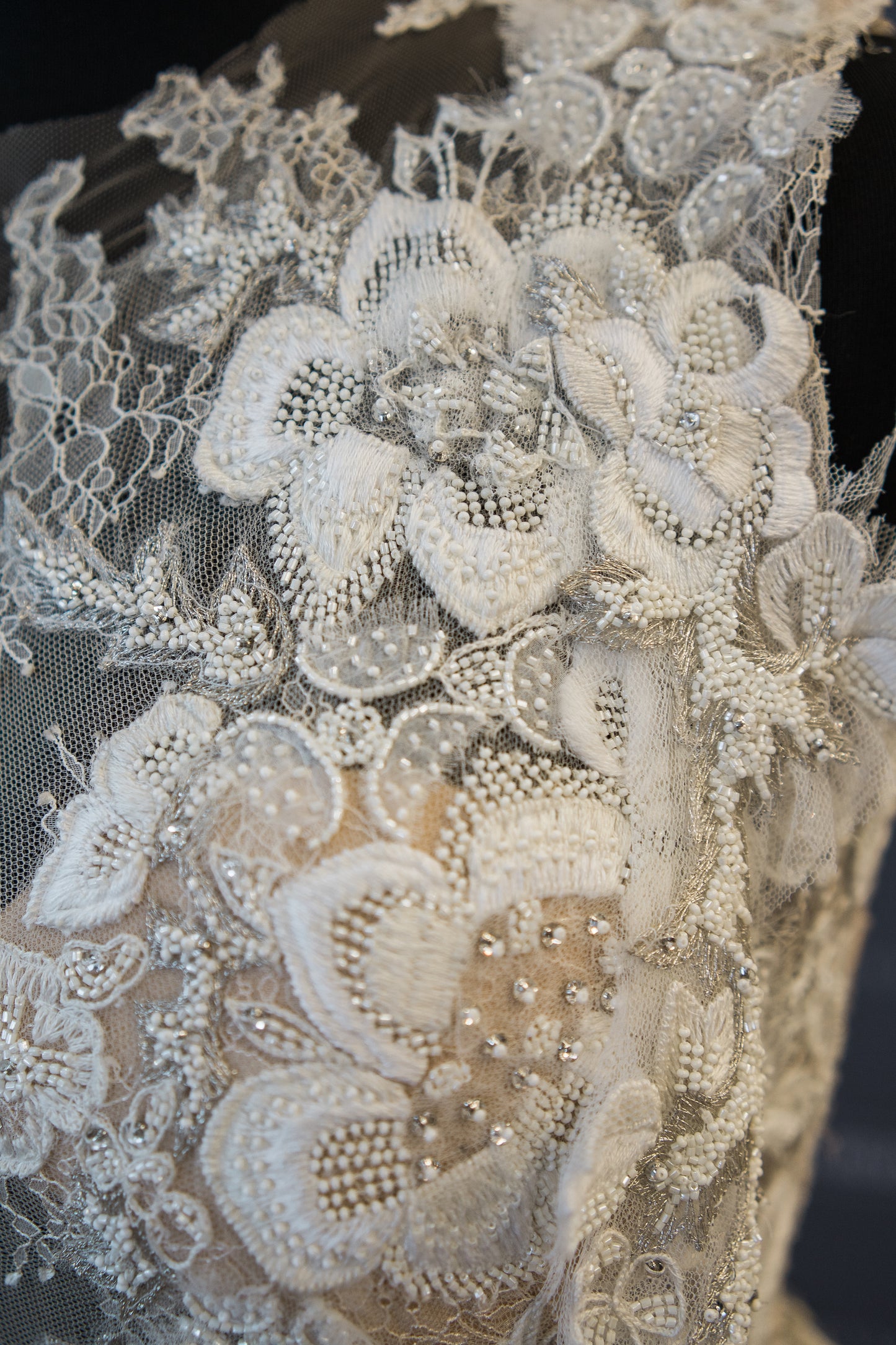 FINAL SALE: Pronovias VINTAGE Lace and Illusion Wedding Dress