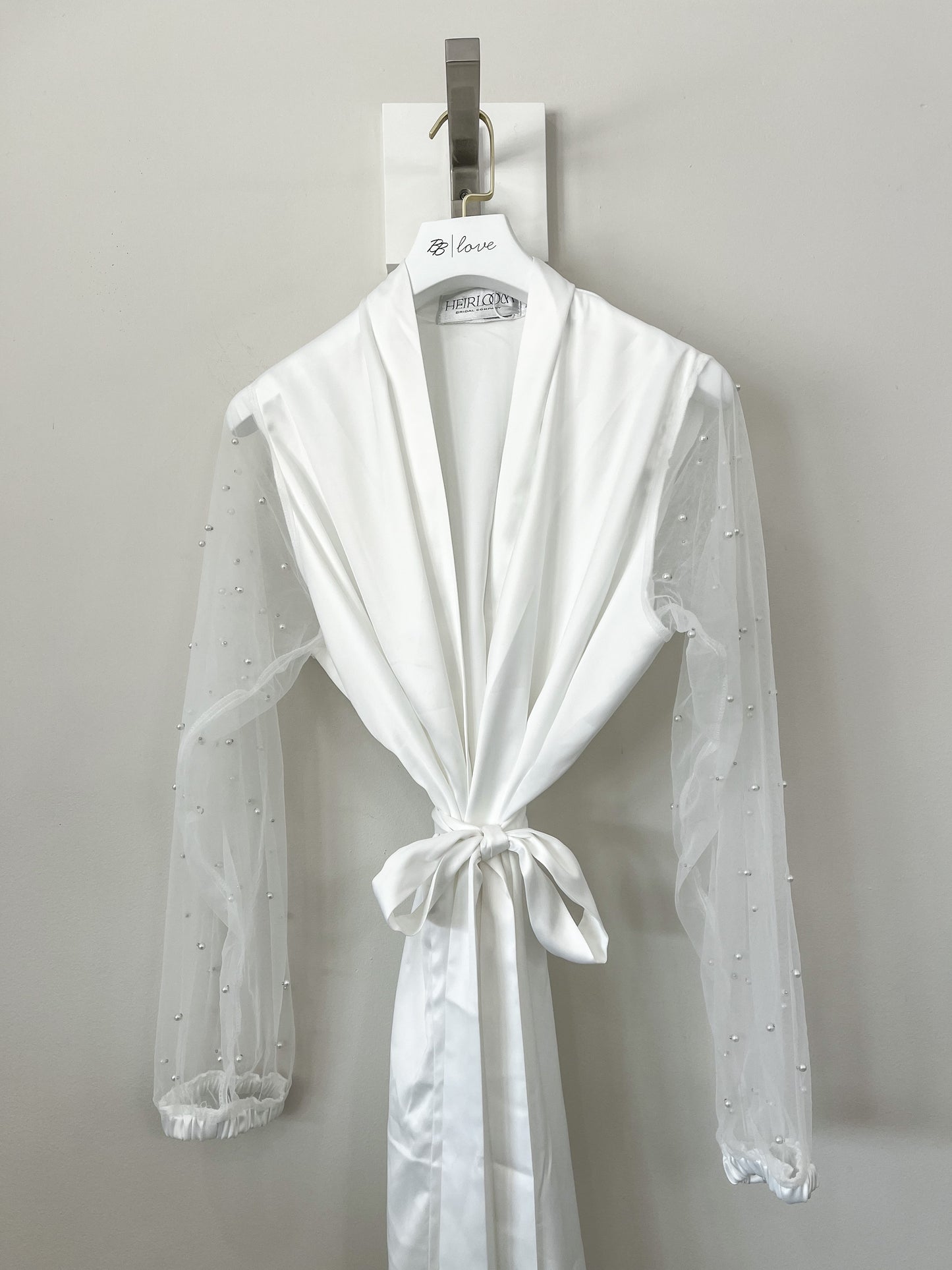 Pearl Sleeve Bridal Robe