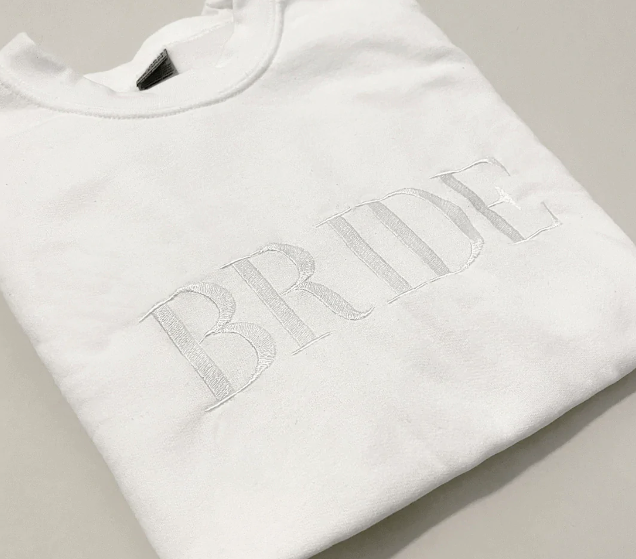 "BRIDE" White Crewneck Sweater