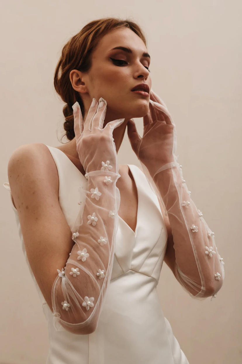 Bridal Gloves Floral G004