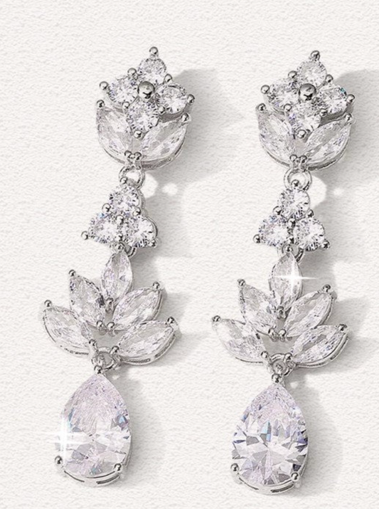 Alice CZ Drop Earrings E036