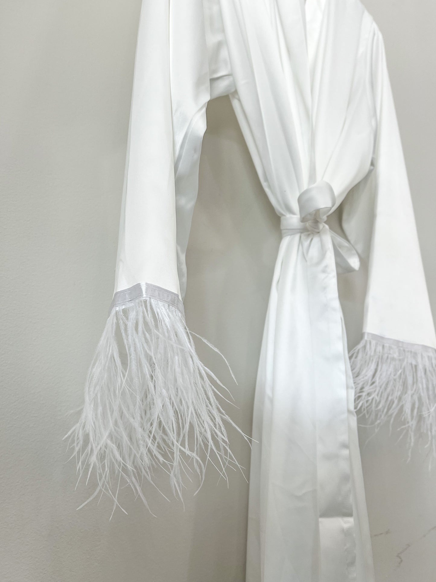 Feather Sleeve Bridal Robe
