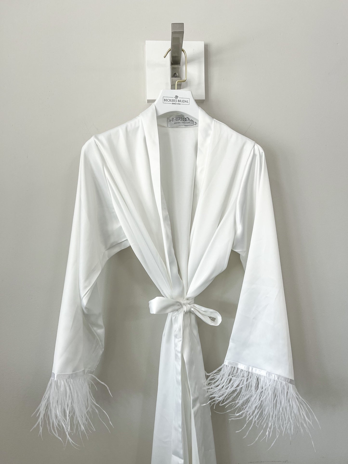 Feather Sleeve Bridal Robe