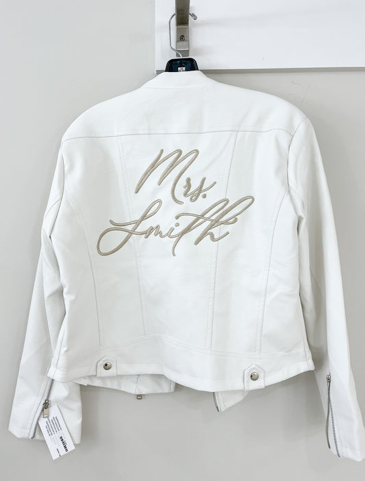 Custom Name Leather Bridal Jacket