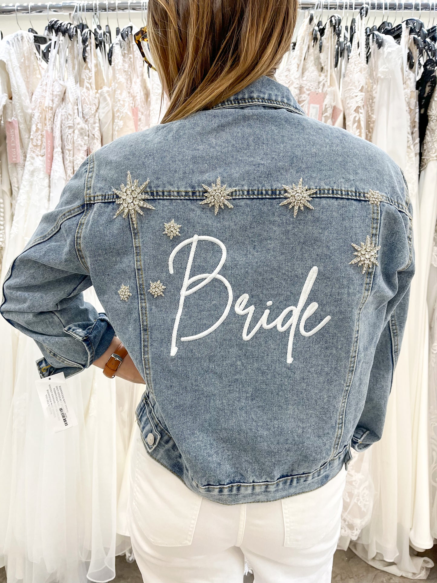 Star Struck Denim Jacket for Bride