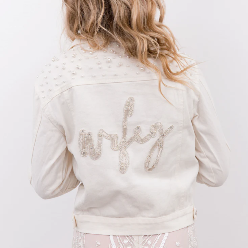 Classic Pearl Beaded Wifey Jacket