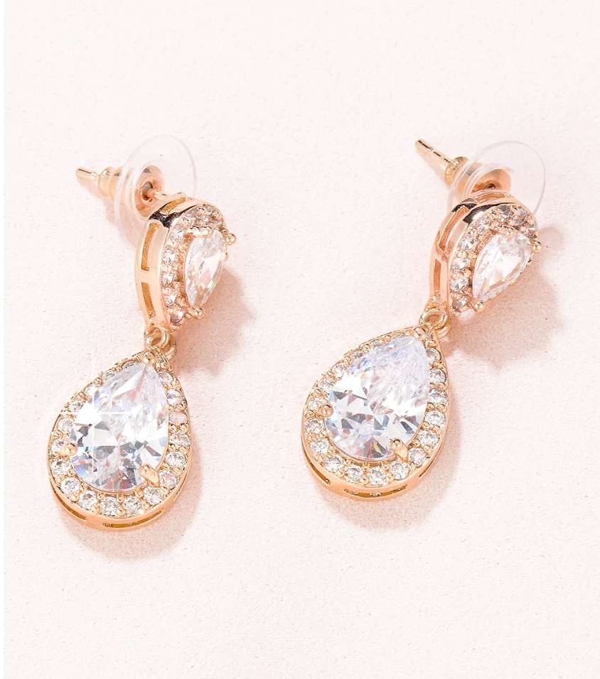 Sasha E008 Bridal Drop Earrings